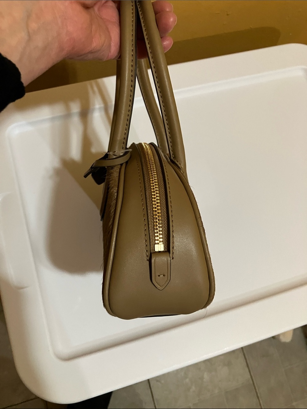 Michael Kors LULU Husk SM Handle Satchel Haircalf - Picture 14 of 14